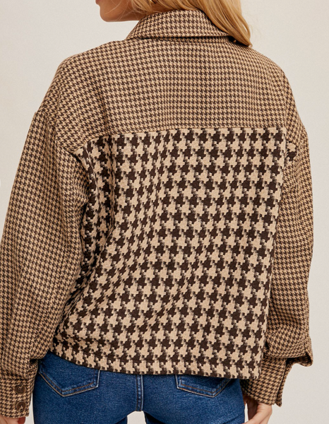 Rory Houndtooth Crop Jacket