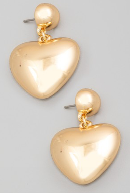 heart drop earring