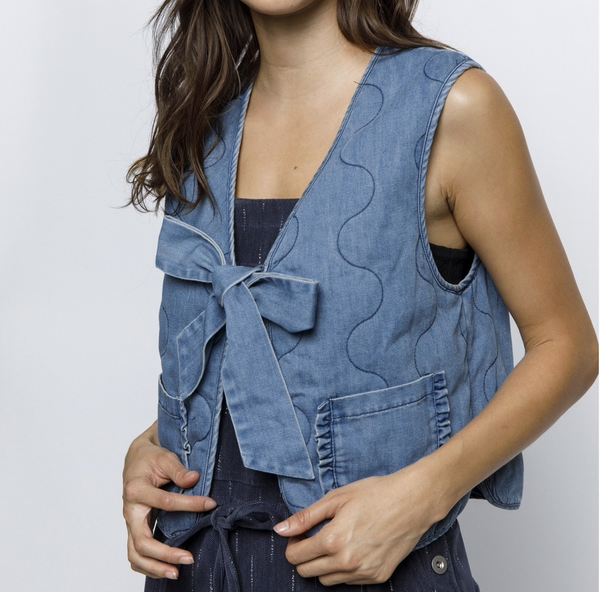 Blue jean baby vest