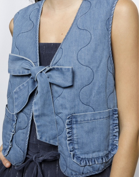 Blue jean baby vest