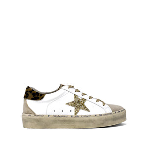 Leopard + gold sneaker