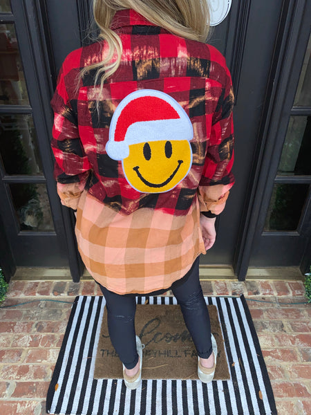 Smiley Santa flannel